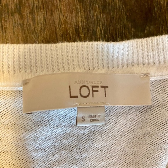 LOFT cream color cardigan. - Picture 3 of 5